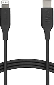 Amazon Basics USB 2.0 Type-C la cablu Lightning (certificat MFi), 1,8 m, negru