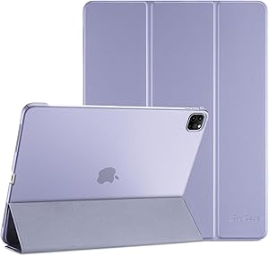 ProCase Sleeve pentru iPad Air 13 inch M2 2024 /iPad Pro 12.9 inch (6/5/4/3 Gen) Triple Protective Case, Ultra Thin Lightweight Smart Case Cover pentru 13" iPad Air (M2) 2024/iPad Pro 12.9 2022/2021/2020/2018 -Purple