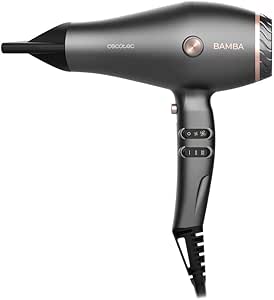 Uscător de păr Cecotec Bamba IoniCare Harmony, Motor 2600W, Control temperatură și viteză, Tehnologie HairCare, Ioni reali, Cablu 1,8 m, Include 2 duze de precizie, Funcție aer rece