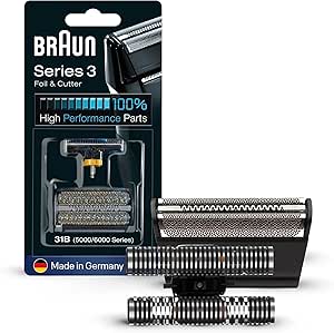 Bucată de schimb Braun 31 B negru, compatibilă cu aparatele de ras Series 3