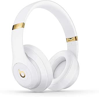 Căști Beats Studio3 Over-Ear Bluetooth cu anulare a zgomotului - cip Apple W1, Bluetooth clasa 1, anulare activă a zgomotului, 22 de ore de redare - alb