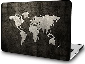 AMCJJ compatibil cu MacBook Air 13 inch Sleeve 2017-2010 A1466/A1369, capac de protecție Sleeve, World Map