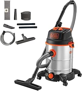 ( LIPSA MOTOR ) BLACK+DECKER BXVC30XTDE aspirator umed și uscat cu priză integrată pentru unelte electrice (1600 W, 30 litri)