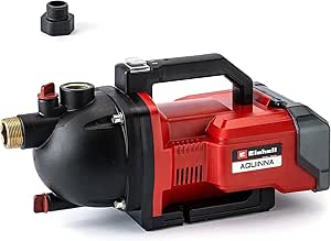 Pompă de grădină fără fir Einhell AQUINNA 36/30 Power X-Change (2 x 18V, comutator ECO în 2 trepte, dop de umplere și golire, protecție termică, mâner de transport, fără baterii și încărcător)