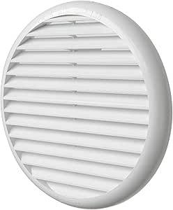 TU160B Grilaj universal de ventilație din plastic cu arcuri, alb, diametru 175 mm