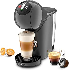 Aparat de cafea cu capsule NESCAFÉ Dolce Gusto Krups KP243B Genio S | 15 bar | ultra-compact | presiune înaltă | peste 30 de creații de cafea | dimensiune selectabilă a băuturii | oprire automată | antracit