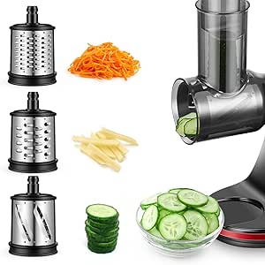 AMZCHEF Electric Vegetable Slicer Accesorii pentru ZM1501 & GM3001 Slow Juicer - Accesorii ZM1501 - Accesorii GM3001 - Fără mașină, doar accesorii incluse - 3 lame detașabile pentru tambur