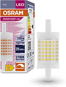 OSRAM Lămpi speciale cu LED-uri cu două capete reglabile PARATHOM® DIM LINE R7s 78.00 mm 100 12 W/2700 K R7s