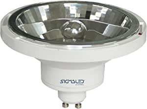 Sigmaled lighting - Spot LED AR111 cu soclu GU10 - 14 W (echivalent cu spotul cu halogen de 120 W) - Lumină albă neutră cu LED-uri (4000 K) - 230V AC - 1050 lumeni - Bec LED AR111 - Nu se poate dimmera