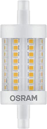 Lampă cu tijă cu LED OSRAM cu soclu R7s, tub cu LED cu bec de 8 W, înlocuitor pentru becul de 75W, alb cald (2700K)