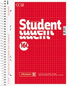 Brunnen 1067802 Carnețel de notițe / Carnețel de notițe College Student (A5, pătrat, 70 g/m², 160 coli)