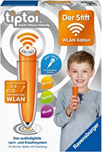 Ravensburger tiptoi 00036 The pen - WLAN Edition - Sistemul audio-digital de învățare și creativitate pentru copii de la 3 ani. Descărcați fișiere audio în mod convenabil prin WLAN